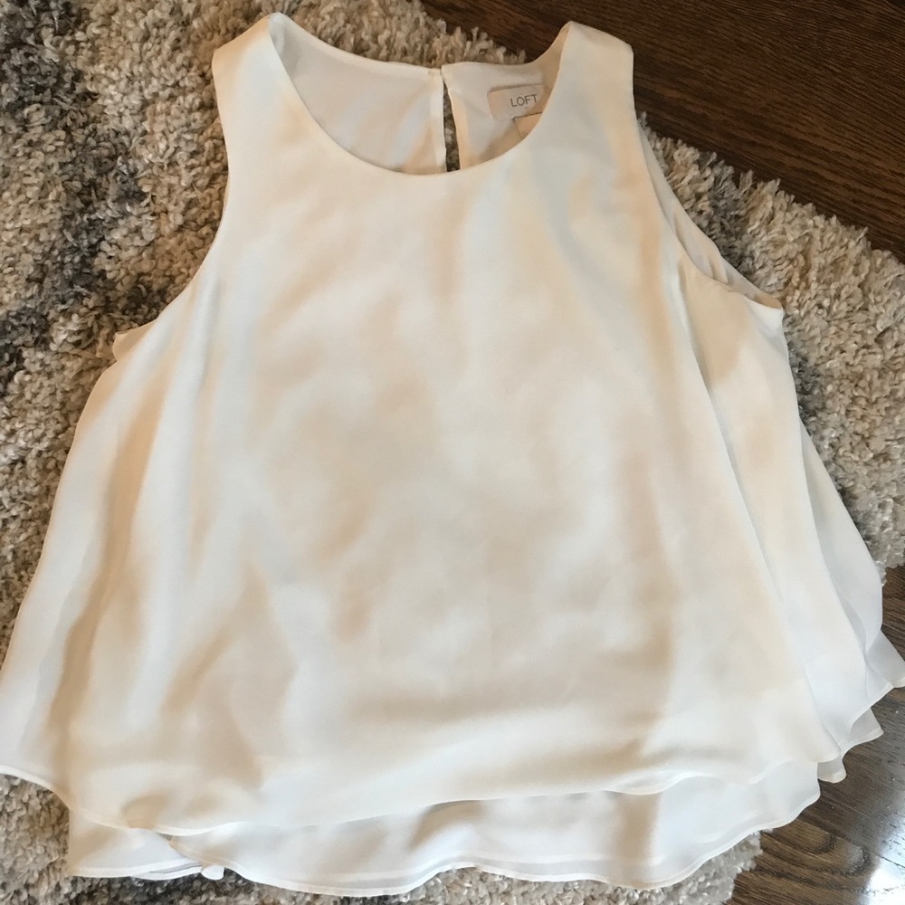 LOFT white blouse